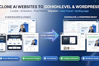 clone websites from lovable or other ai builders to gohighlevel,wordpress