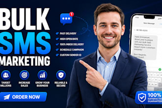 send bulk SMS marketing campaign, text message blast, and bulk email blast
