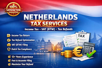 file income tax return for the netherland, vat filling, company registration