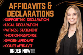 draft a declaration in support of motion professionally