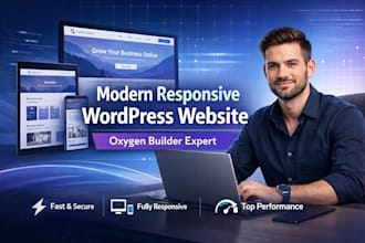 create a modern responsive wordpress website using oxygen builder