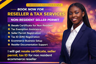 get resale certificate, seller permit, tax id for non resident ecommerce
