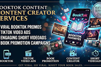 tik tok book promotion videos ads booktok content creator tiktok video ads