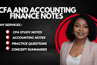 create cfa, accounting and finance learning materials and study plans