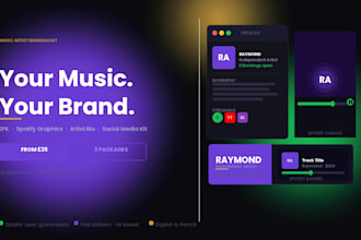 design a complete music artist branding kit with epk, bio, and streaming graphic