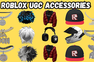 make custom roblox chain, jewelries roblox cloth, hair, ugc cap bag accessories