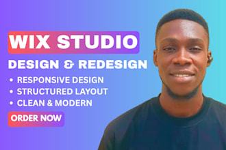 design wix studio website or redesign wix studio website for business and brands