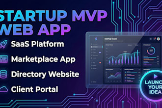 build your startup mvp web application, saas web app using bubble io