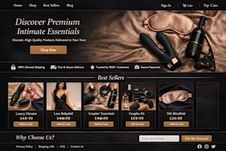 design 7 figure adult shopify store lingerie website adult store SEO