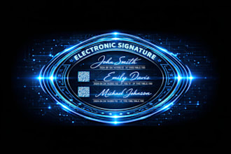 produce electronic and digital stamp or seal with signatures
