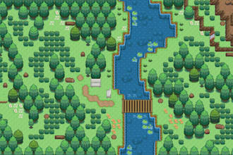 create pokemon gen3 gen4 tileset, trainer sprite and overworld pixel art for rom