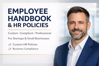 create a professional employee handbook, HR policy manual and company sop