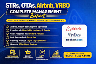 be your airbnb co host for guest communication, vrbo booking com manager