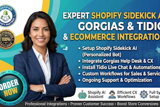 setup shopify sidekick ai chatbots gorgias tidio ai customer support via zendesk