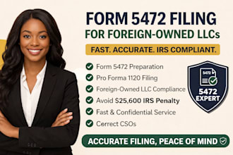 prepare and file irs form 5472 for foreign owned llcs accurately