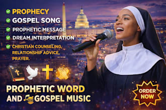 deliver prophetic words, messages and sing gospel songs