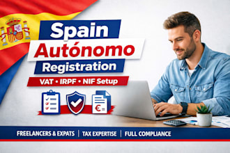register your spanish autónomo, nif vat irpf and tax setup for freelancers