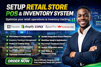 setup retail store pos setup inventory management system square shopify erply