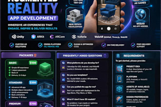 develop a professional augmented reality app for ios, android, virtual try on