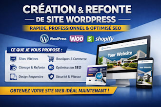 création, optimisation, clonage, développement et refonte de site wordpress