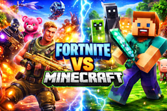 do a minecraft and fortnite thumbnail for your video