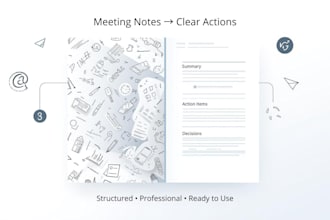 create professional meeting minutes and action plans
