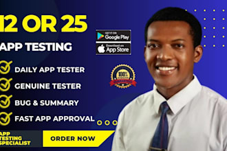 provide 12 testers or 20 testers for google play console closed testing