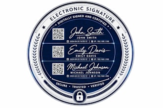 produce electronic and digital stamp or seal with signatures