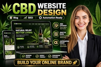 design a cbd or cannabis business website with autopilot blog and SEO