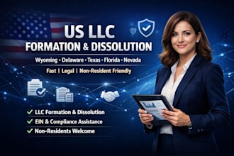 form your US llc in wyoming, delaware, texas, florida or nevada with ein