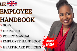 write custom uk employee handbook HR policy policy manuals company procedure