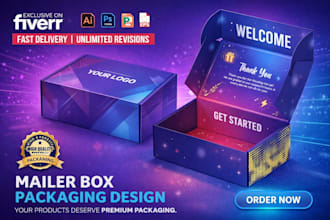 design premium mailer box and subscription box packaging