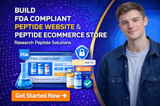 build fda compliant peptide website peptide ecommerce store research peptide