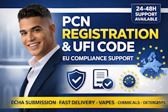 do pcn registration and generate ufi code for eu compliance