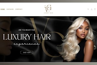 design hair extension shopify store, beauty store, hair salon website