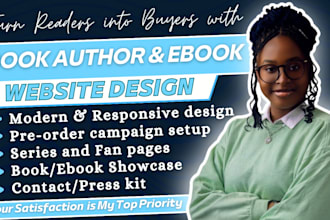 design a professional book author website, ebook website or wix author website