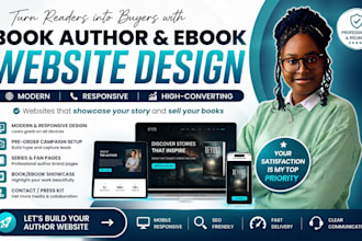 design a wix author website, book author website or a wix membership website