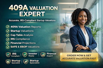 provide 409a valuation and startup valuation report