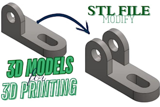 modify, fix, model stl files for 3d printing design