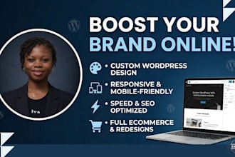 do wordpress website development design or redesign wordpress custom website