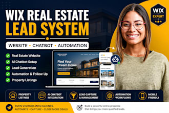 build wix real estate website wix chatbot lead generation wix automation setup