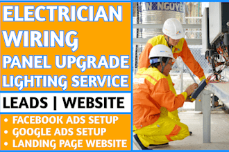 generate electrician, wiring, panel upgrade, lighting service leads and website