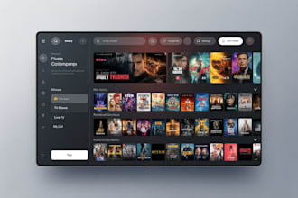 design modern UI UX for ott streaming app or iptv player