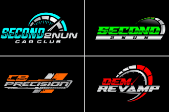 do motorsports sim racing or karting team club logo design