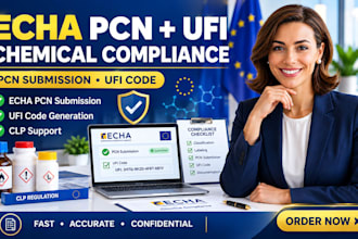register your echa pcn and generate ufi code for chemical products