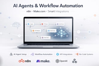 build n8n ai agents, automation workflows, and make com integrations