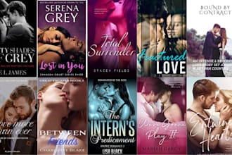 design romance book cover design, book cover, dark romance book, KDP book cover