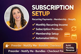 setup shopify subscription products recurring payments and memberships