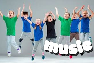 write, sing kids song, youtube jingle intro nursery rhymes, children school song