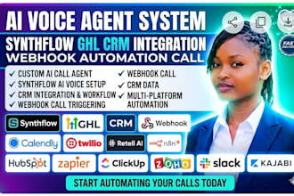ai voice agent system synthflow ghl crm integration webhook automation call